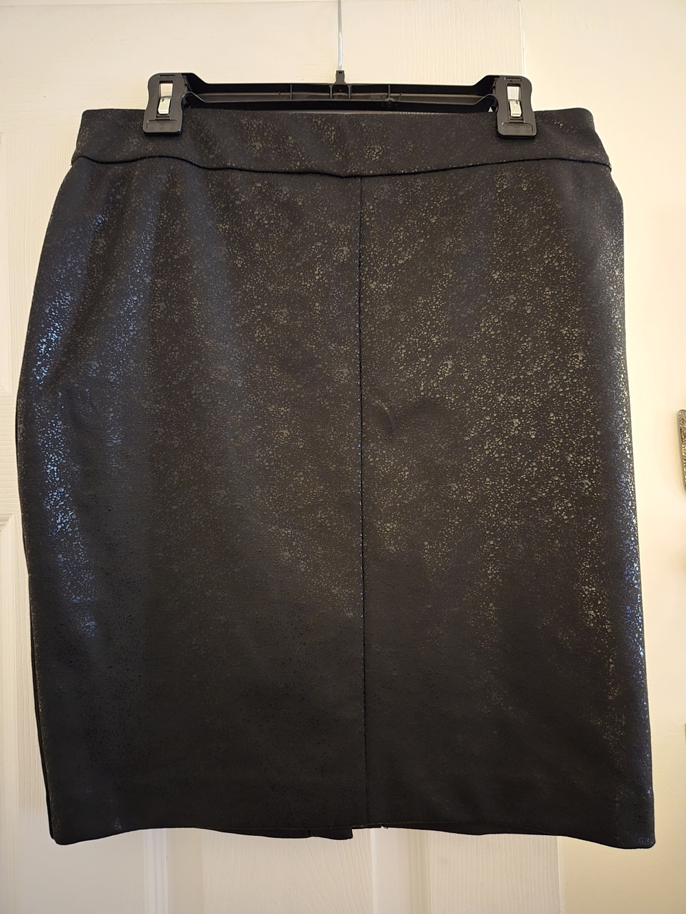 Black Glitter Pencil Skirt